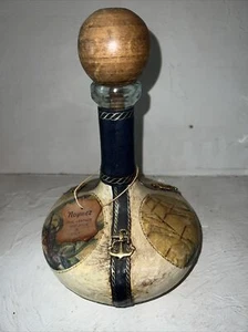 Vintage Leather Wrapped Wine Decanter Made In Italy - Picture 1 of 7