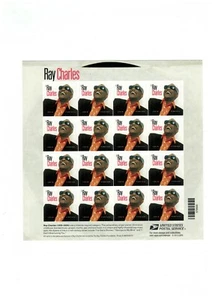 S#4807, Ray Charles, Music Icon, Singer- Pane of 16 Forever Stamps - 2013- MNH - Picture 1 of 2