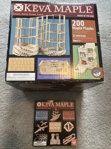 Keva Structures 192/200 Maple Plank Set Learning Stacking Building Toy Mindware - Picture 1 of 8