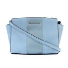 Ladies Bag Michael Kors Selma Shoulder Bag Leather Light Blue /ak17