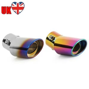 Universal Burnt Color Car Auto Exhaust Muffler Bent Stainless Steel Silencer Tip - Picture 1 of 17