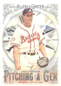 2022 Topps Allen & Ginter Greg Maddux #PAG-1 Pitching a Gem - Picture 1 of 2