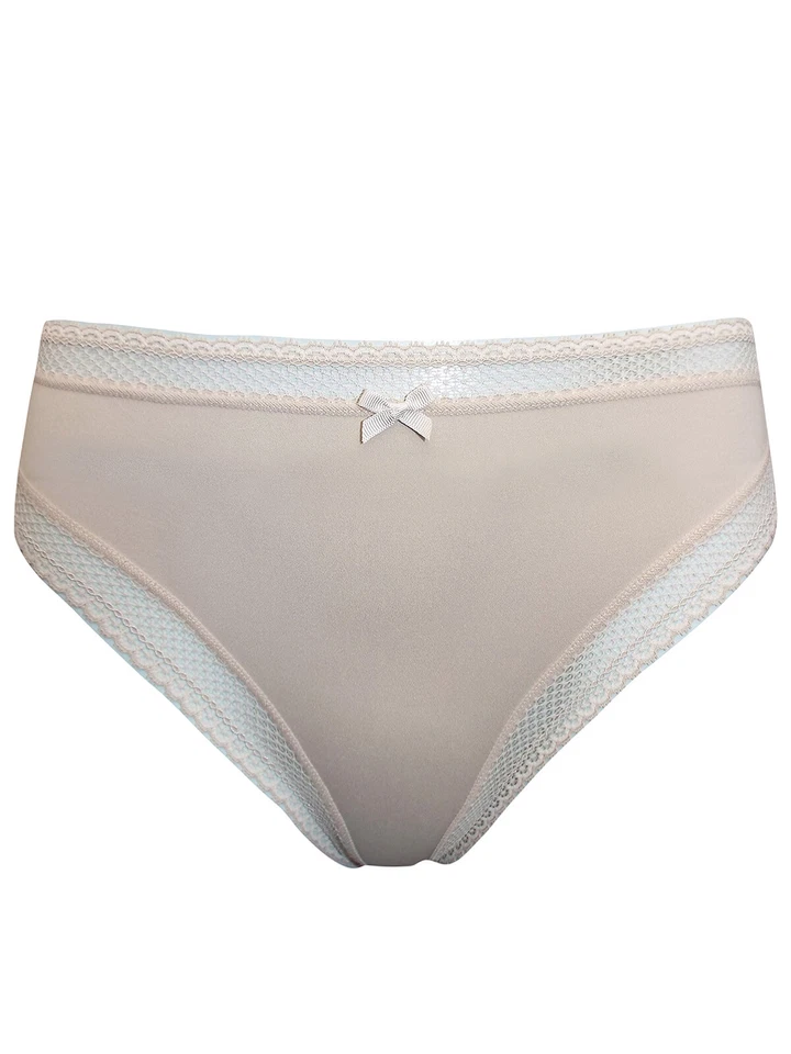 Ex Marks and Spencer геометрический кружевной отделки высоты ноги Knickers размер 10-16 - Изображение 1 из 4