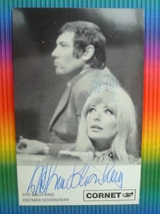 Vivi Bach und Dietmar Schönherr, CORNET Autogrammkarte (60ger Jahre) - Bild 1 von 2