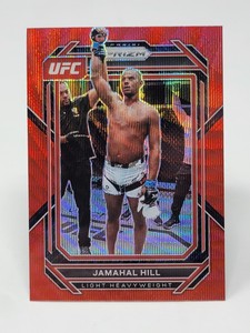 2023 Panini Prizm UFC #119 Jamahal Hill Red Wave Prizm