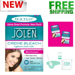 Jolen Mild Aloe Vera Facial Creme Cream Bleach Lightens Dark Hair 30ml Free Post
