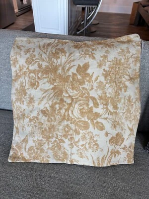 NEW Pottery Barn Sorrel Toile 20" Cotton Pillow Cover Sham Harvest Gold NWT - Image 1 of 4