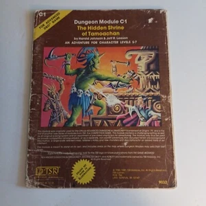 AD&D MODULE C1 THE HIDDEN SHRINE OF TAMOACHAN 1981 USED AT ORIGINS '79. RARE! - Picture 1 of 11