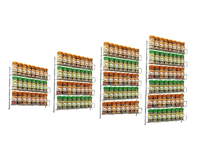 Neo Spice Storage Holder Jar Rack Kitchen Door Cupboard Wall 3 4 5 6 Tier - Image 1 of 4