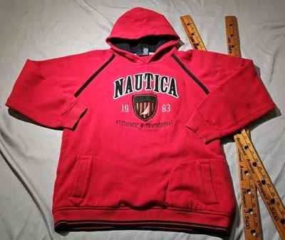 Nautica Urban Necessities Hoodie Youth Boys XL Red Embroidered Pullover Hoodie - Image 1 of 4