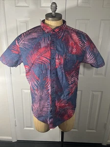 Camisa hawaiana Levi’s para hombre con botones estampado floral seis XXL ajuste atlético azul  - Imagen 1 de 9