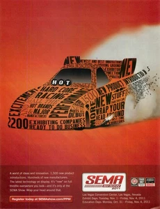 Magazine Print Ad SEMA SHOW 2011 Racing Performance Las Vegas Nevada - Picture 1 of 1