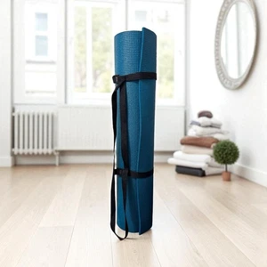 Zenergy Elite Premium exercise Yoga mat w Strap 3/8 inch thick New Teal Blue - Picture 1 of 4