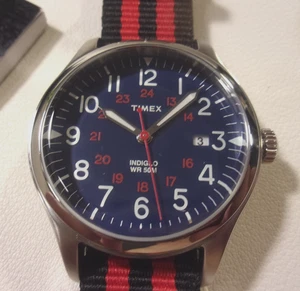 Timex Archive Waterbury. TW 2R13400LH. Quartz. Indiglo. 37mm. Blue dial. New. - Picture 1 of 12