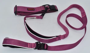 Kong Large Breed Pink Collar & Heavy Duty Bungee 6 Ft Leash with Car Buckle - Picture 1 of 5