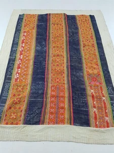 Vintage traditionelles handgewebtes Hmong Stammes besticktes Textil 170 x 137 cm - Bild 1 von 11