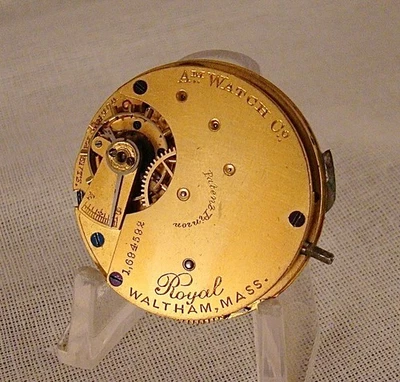 143 YEARS OLD MOVEMENT DIAL HANDS WALTHAM "ROYAL" HUNTER CASE 8s POCKET WATCH - Image 1 of 4