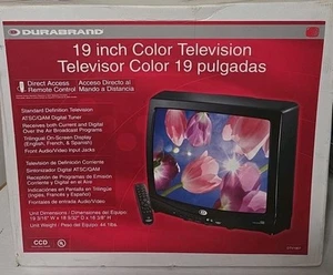 DURABRAND DTV 1907A Black 19” Vintage Retro Gaming TV Front Input With Remote - Picture 1 of 15