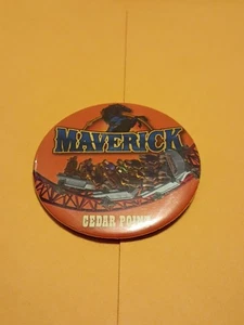 Maverick Rollercoaster Pinback Cedar Point Amusement Park, Sandusky, Ohio - Picture 1 of 7