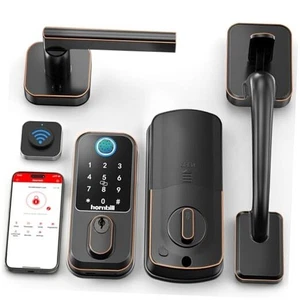 WiFi Smart Locks for Front Door: Keyless Entry Door Lock Oil Rubbed Bronze - Picture 1 of 7