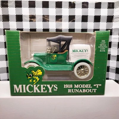 Ford Modelo "T" Runabout Mickeys 1918 Die Cast Bank escala 1:25 1995 ERTL verde Foto 1 de 4