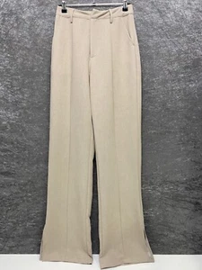 PLT Oatmeal Wide Leg Split Hem Flared Trousers Size 8 NEW RRP £30 - Picture 1 of 12