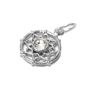 STERLINGSILBER TRAUMFÄNGER GEBURTSSTEIN APRIL CHARM - Bild 1 von 1