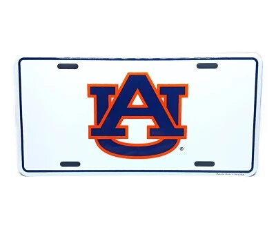 Licensed AU AUBURN TIGERS 3D EMBOSSEDMETAL CAR NOVELTY LICENSE PLATE AUTO TAG  - Image 1 of 4