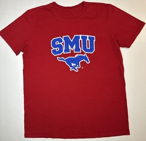 SMU Southern Methodist University Mustangs Graphic T-Shirt Men Small Red - Picture 1 of 11