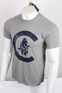 Chicago Cubs Men's T Shirt Big C Cooperstown 47 Brand Short Sleeve Small Gray - Picture 1 of 5