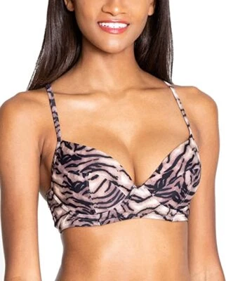 Top de bikini estándar para mujer RACHEL Rachel Roy color negro/bronceado talla S Foto 1 de 2