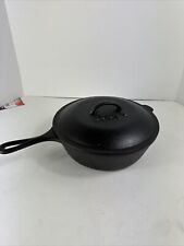 Vintage Lodge Cast Iron Cookware Skillet 8 Cf Made In USA 10 1/4 inch With Lid
