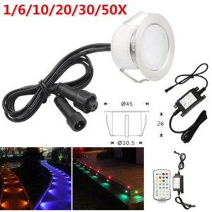 RGB RGB+WW Φ45mm IP67 Outdoor Walkway Yard Landscape LED Deck Stair Step Lights - Picture 1 of 18