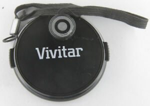 55mm  - Front Snap On Lens Cap - Leash - Vivitar - USED V379