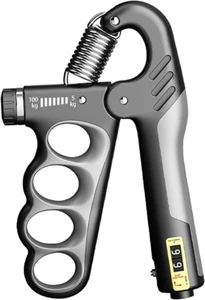 Hand Grip Strengthener 11-220Lbs w/ Counter, Adjustable Forearm Trainer Fitness - Picture 1 of 12