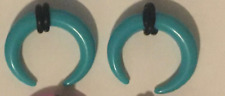 Various Pairs Acrylic Plastic Horseshoe Crescent Pincher Gauge Earrings Jewelry