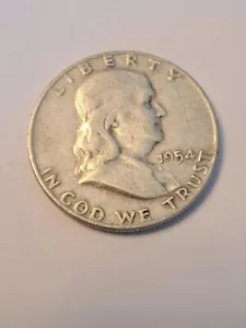1954-D Franklin Half Dollar Coins - Picture 1 of 2