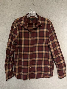 Camisa Banana Republic Para Hombre Camisa A Cuadros Calce Desacogido Grande Manga Larga Abotonada - Imagen 1 de 5