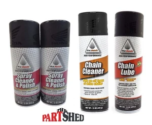 Honda Spray Cleaner & Polish w/ Chain Cleaner Chain Lube Service Kit - Picture 1 of 6