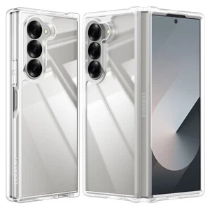 Per Samsung Galaxy Z Fold 6 5G Custodia Trasparente Antiurto TPU Cover/Protezione Schermo - Foto 1 di 116