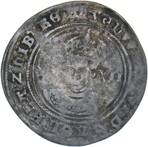 1551-3 chelines (mm. y) - Moneda martillada de plata británica Eduardo IV - Imagen 1 de 2