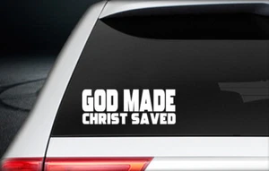 GOD MADE 3x8 2 PACK Vinyl Decal - Picture 1 of 2