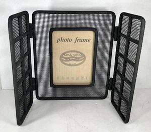 Shengyi Rustic Black Metal Folding Picture Frame - Picture 1 of 12