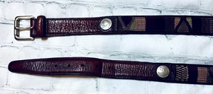 ORVIS Southwestern Woven Buffalo Nickel Herren Braun Leder Gürtel Gr. 42 (2J9A) - Bild 1 von 10