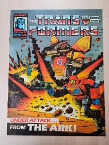 Transformers Issue 110 UK Edition April 1987 Marvel Comics The Ark Sleeved - Foto 1 di 12