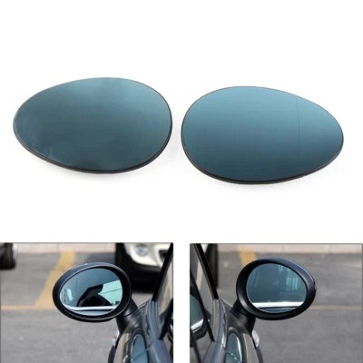 1 par de espejos retrovisores térmicos tintados azules para Mini Cooper R55 R56 R57 2007-2014 Foto 1 de 4