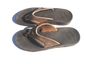 REEFS Mens Brown Leather Sandals Size 12M, EUR 45 - Picture 1 of 5