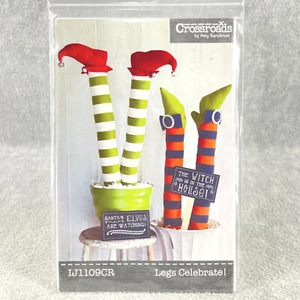 Legs Celebrate Christmas Halloween Home Decor Crossroads Amy Barickman Pattern - Picture 1 of 4