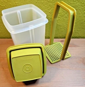 Vintage Tupperware 1330 1331 Gurke Olivenbehälter Behälter 3-teiliges Set grün 1332-5 - Bild 1 von 7