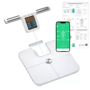 körperfettwaage mit handsensoren 19 Messdaten Waage mit Körperfett & Muskelmasse - Bild 1 von 9